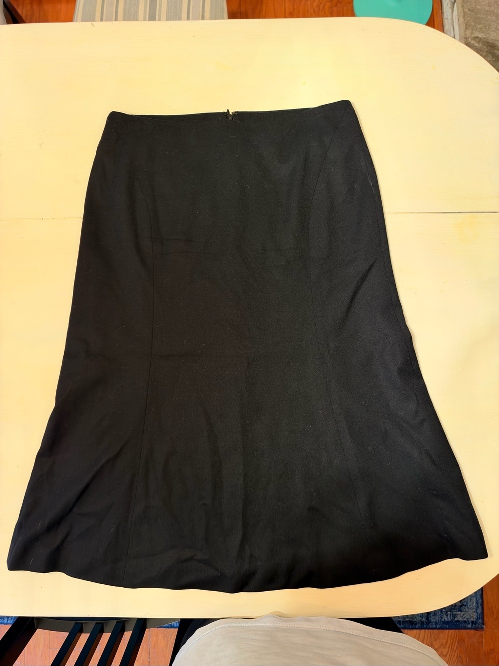 Talbots Black A-Line Wool Skirt
